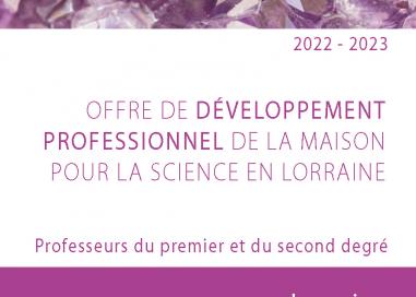 couverture catalogue formation maison pour la science en lorraine 2022/2023