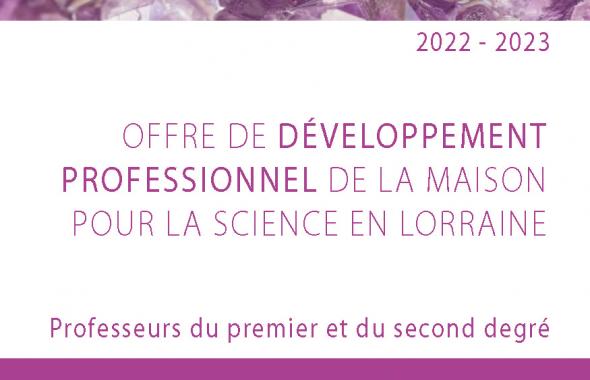 couverture catalogue formation maison pour la science en lorraine 2022/2023